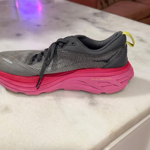 Hoka Gray and Pink Athletic Shoes - Picture 6 of 8